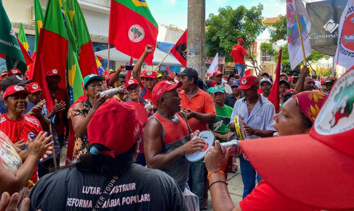 Manifestação do MST, em Alagoas. (Divulgação/MST)
