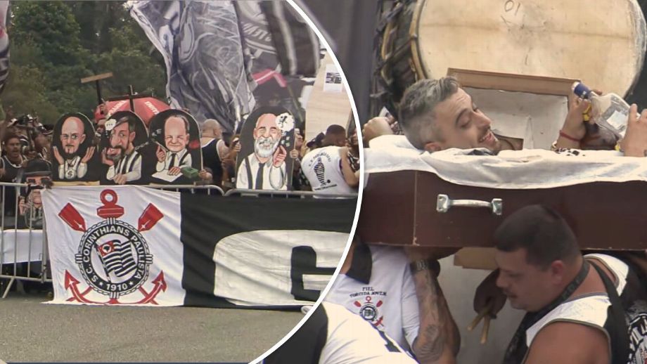 Torcida do Corinthians protesta em CT contra diretoria, medalhões e Luan