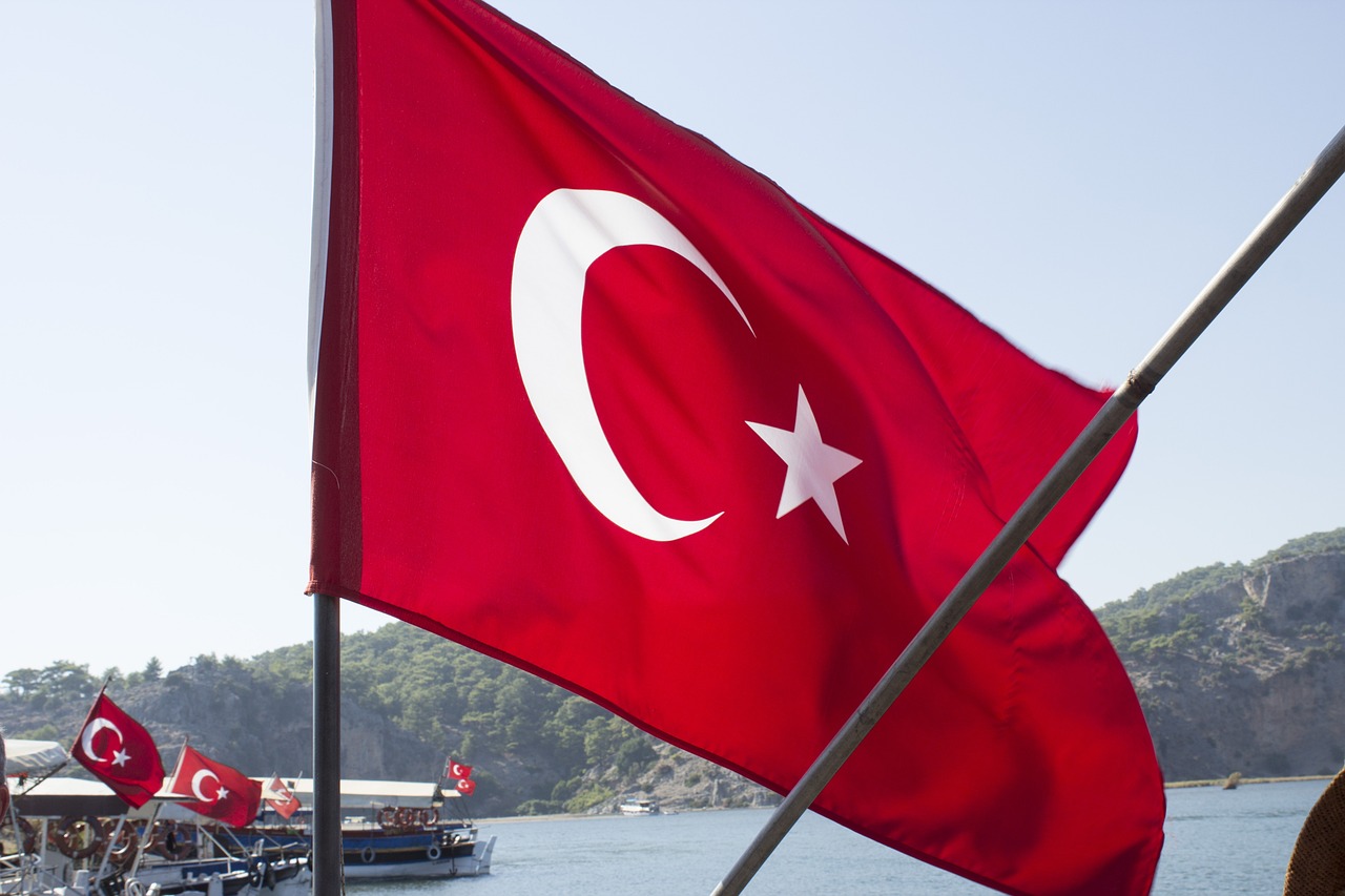 Foto da bandeira da Turquia