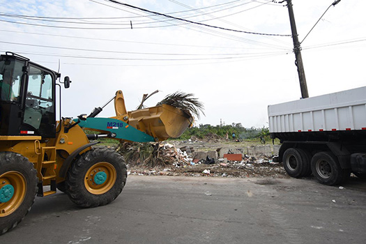 Praia Grande tem redução no descarte e recolhimento de entulho nas vias