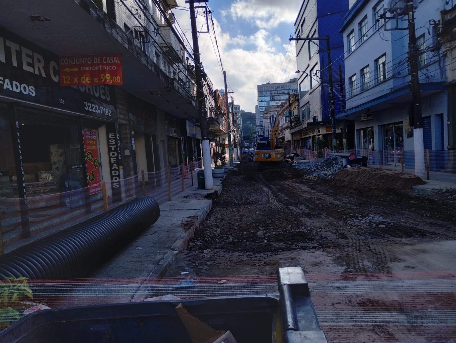 Mais ruas do Centro de Santos serão interditadas para as obras do VLT