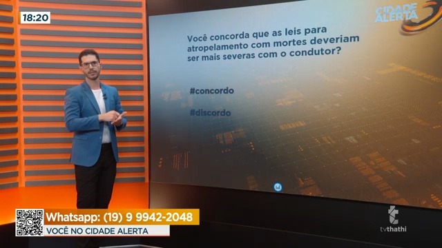 Thathi Record TV utiliza painel interativo no Cidade Alerta