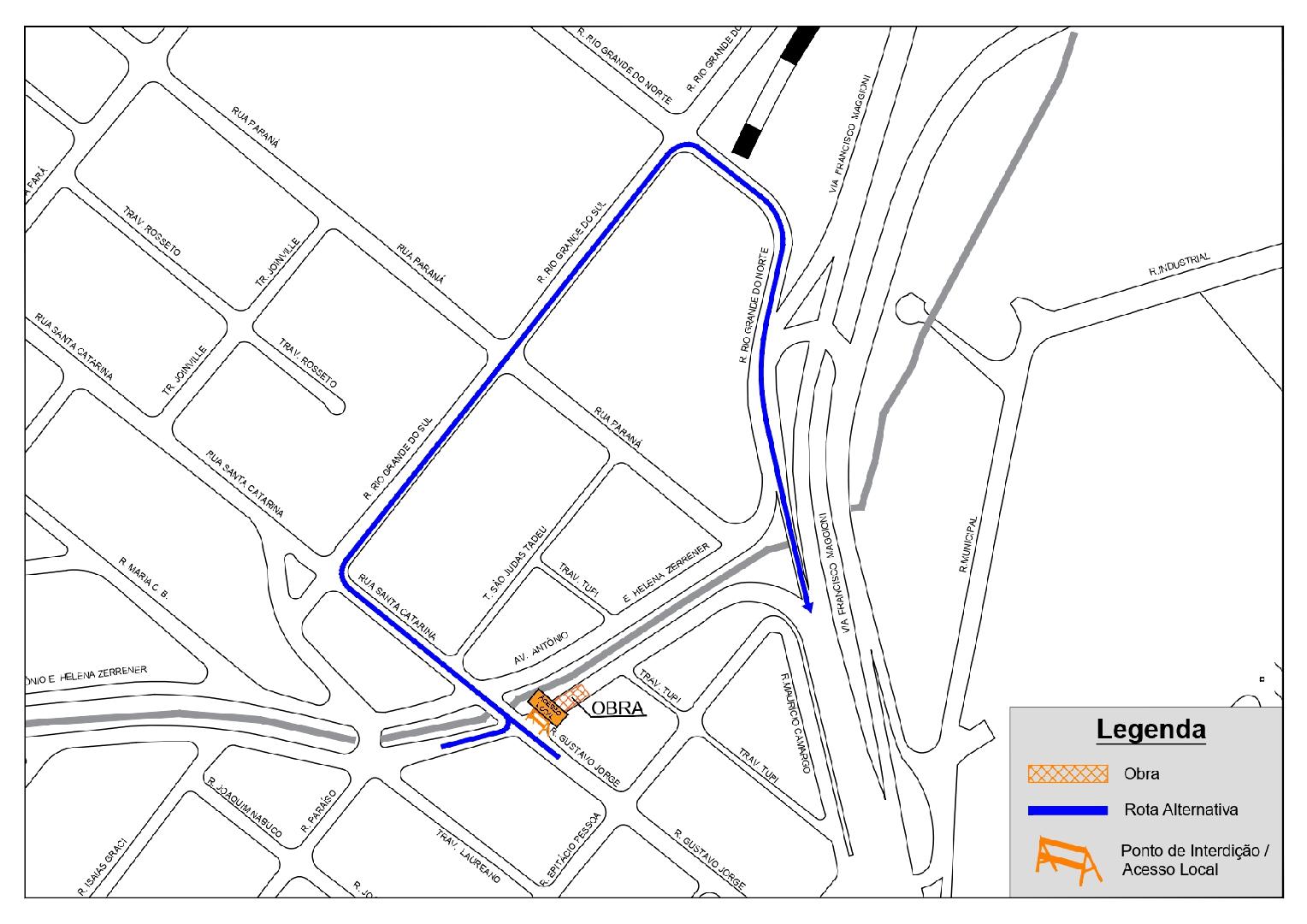 Trecho da avenida Antônio e Helena Zerrener será interditado quinta (13)