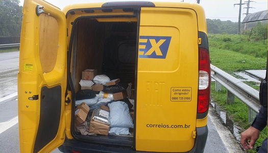 GCM de Praia Grande recupera van de entregas roubada