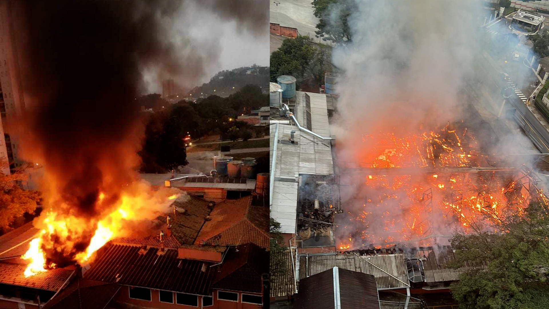 Incêndio de grandes proporções atinge pizzaria em Jundiaí 2
