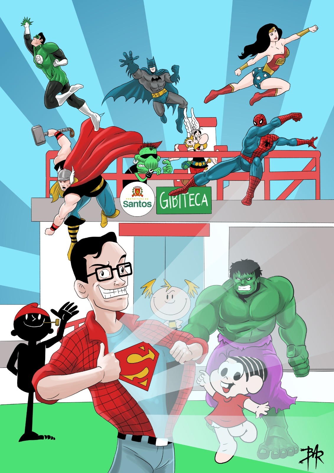 Exposição homenageia os 30 anos da Gibiteca de Santos