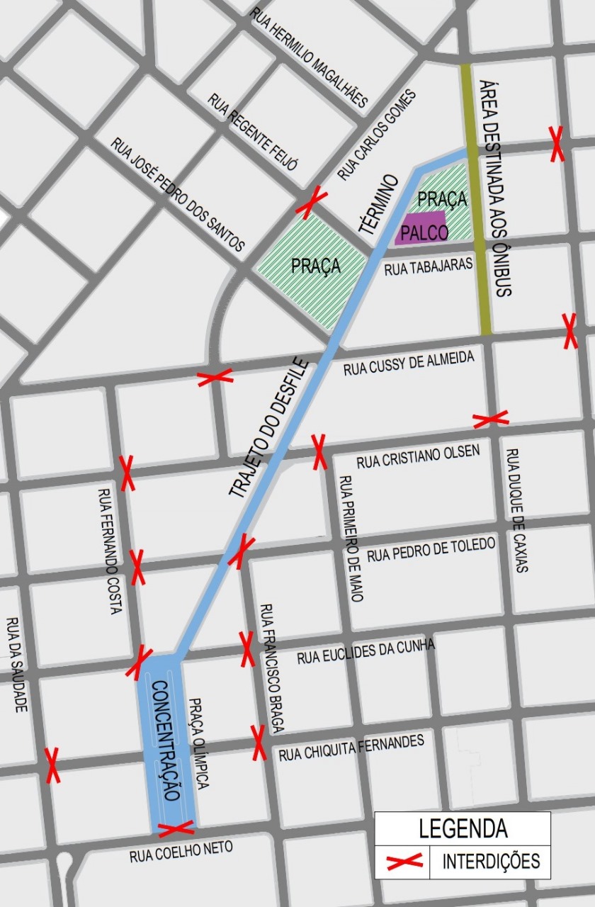 Alteração e interdição de ruas em Araçatuba (07/09)
