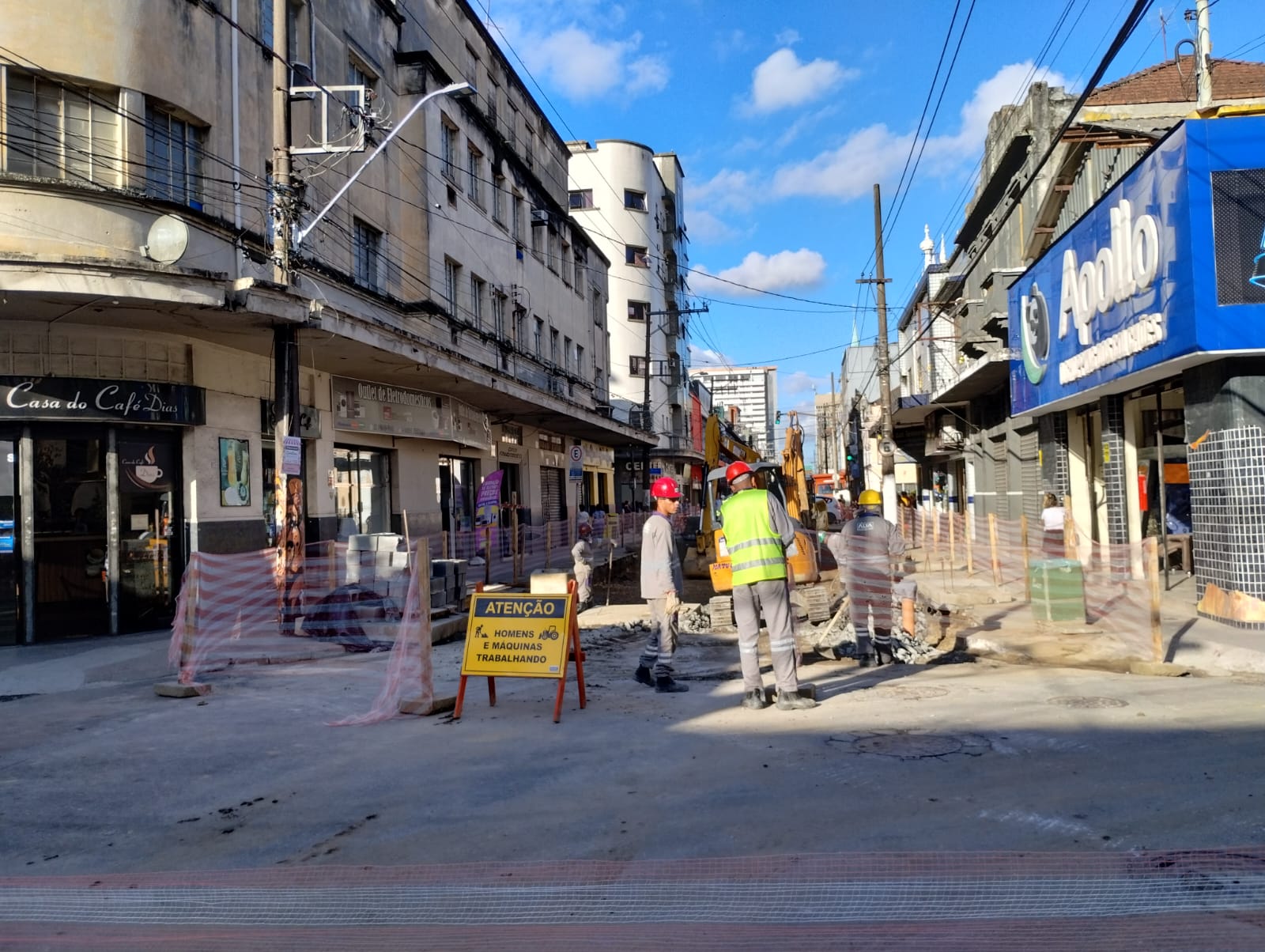 Centro de Santos tem nova mudança no trânsito devido as obras do VLT