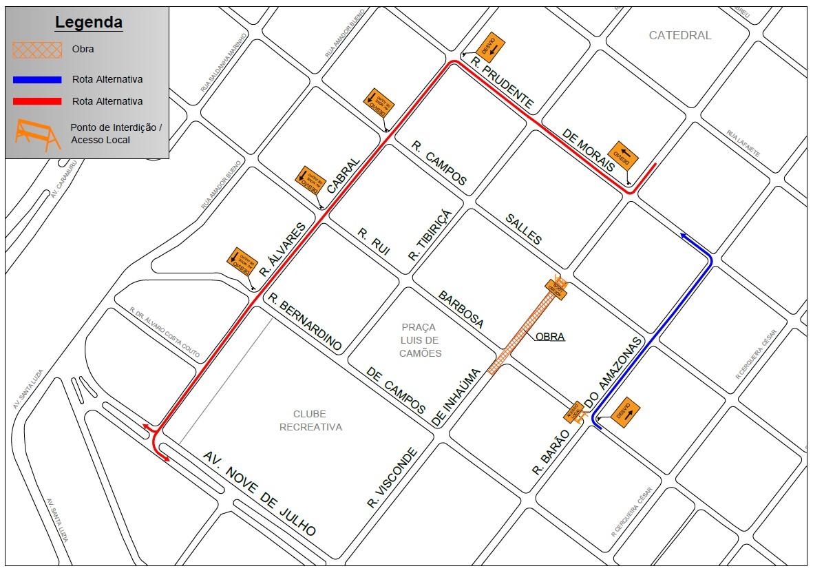 Visconde de Inhaúma terá trecho interditado segunda