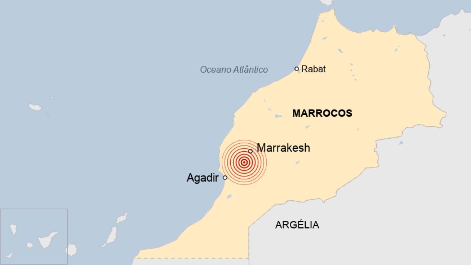 Terremoto de magnitude 6.8 deixa ao menos 296 mortos no Marrocos