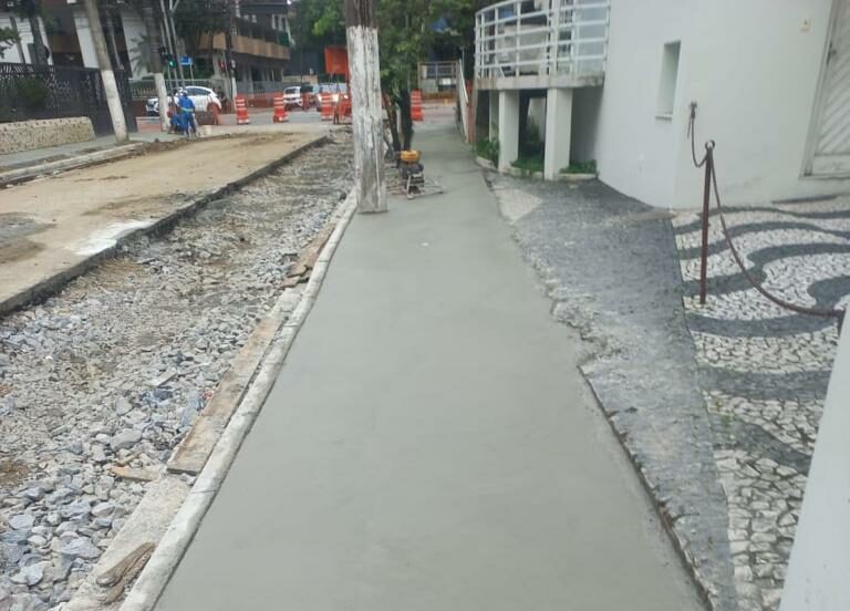 Santos chega na reta final das obras da Rua Azevedo Sodré