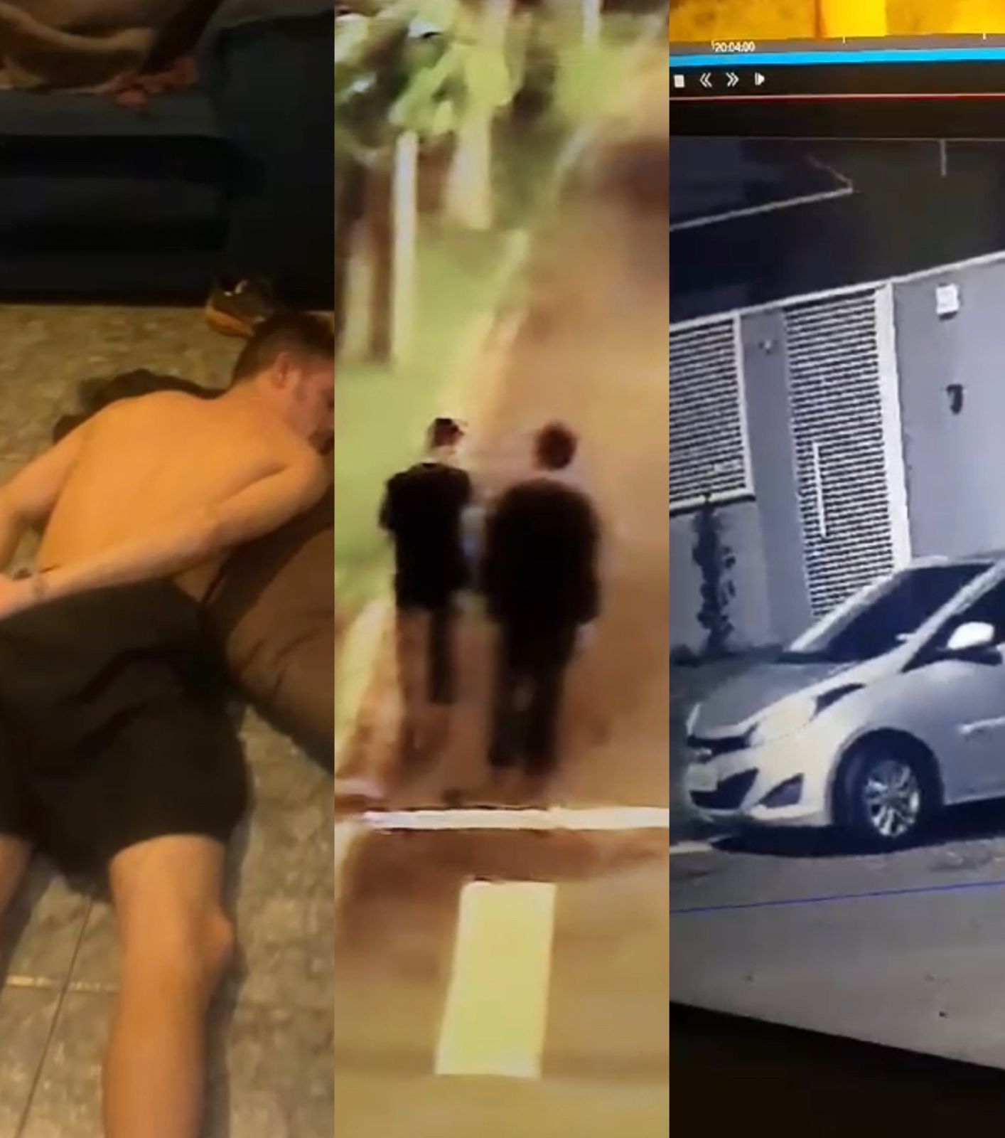 Imagens exclusivas mostram o momento em que dupla é detida após roubo em residência