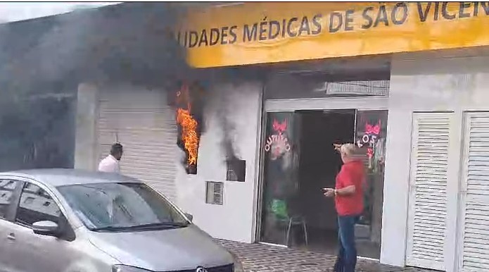 Complexo de Saúde de São Vicente pega fogo