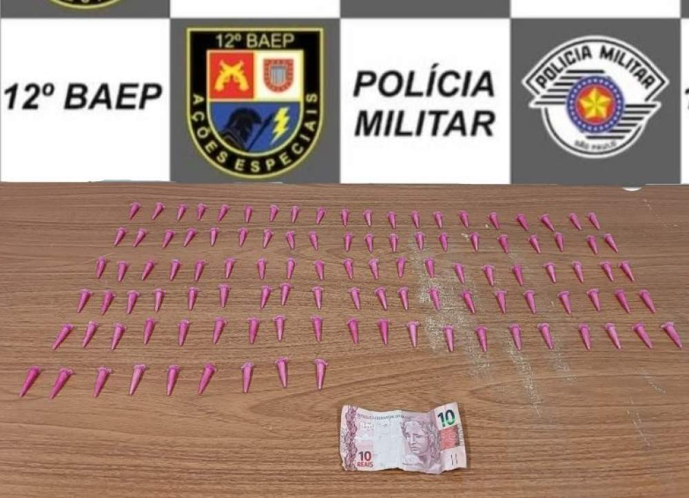 Jovem é detido com mais de 100 porções de cocaína em Araçatuba