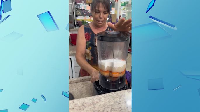 Sem energia, mulher usa posto de gasolina em Campinas para bater massa de bolo