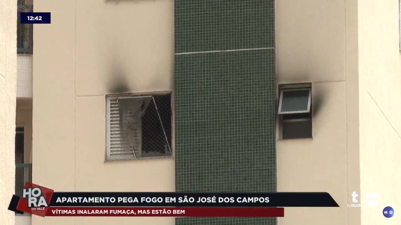 apartamento pega fogo em sjc