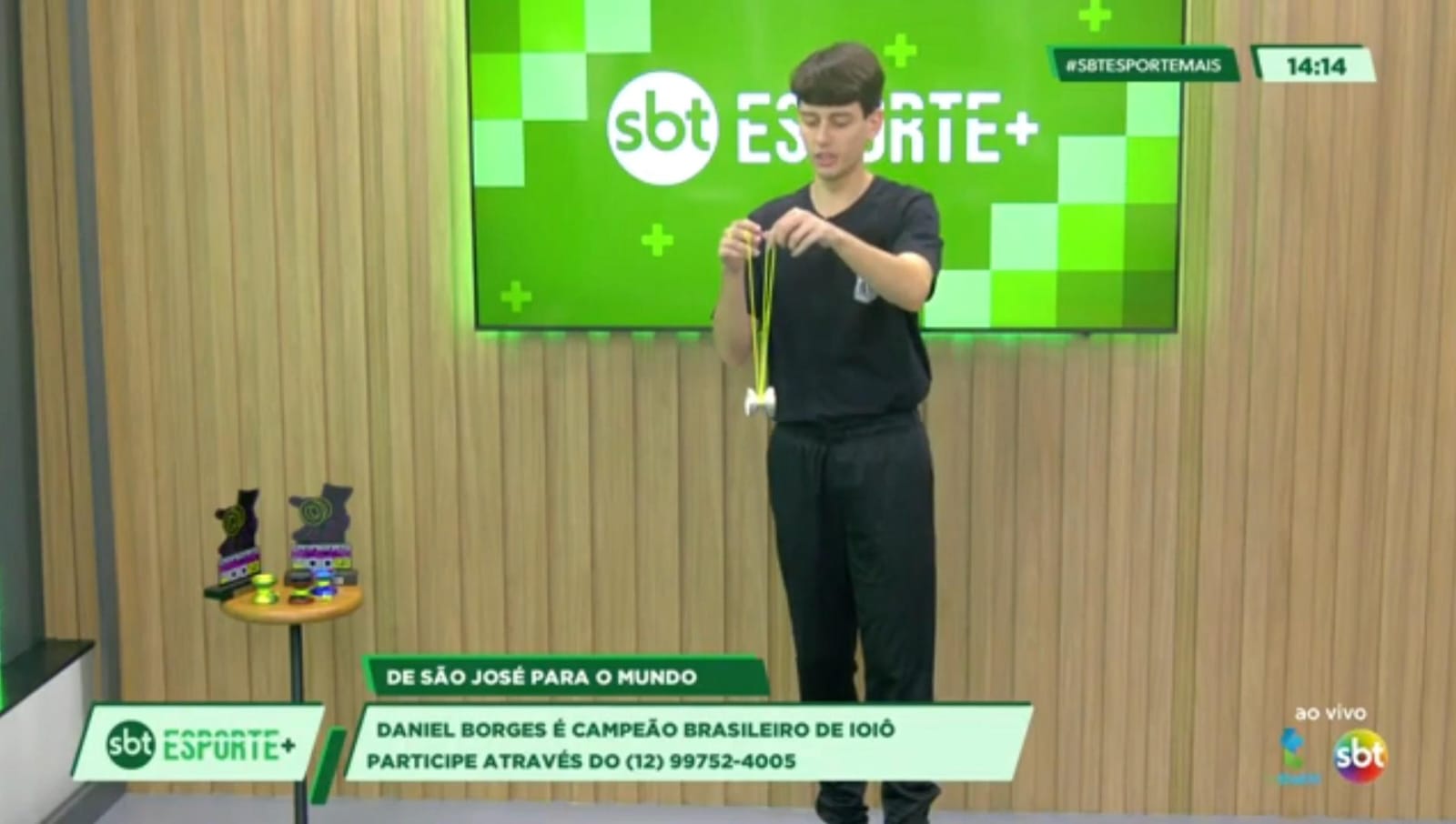 Hepta campeão brasileiro de ioiô mostra truques ao vivo