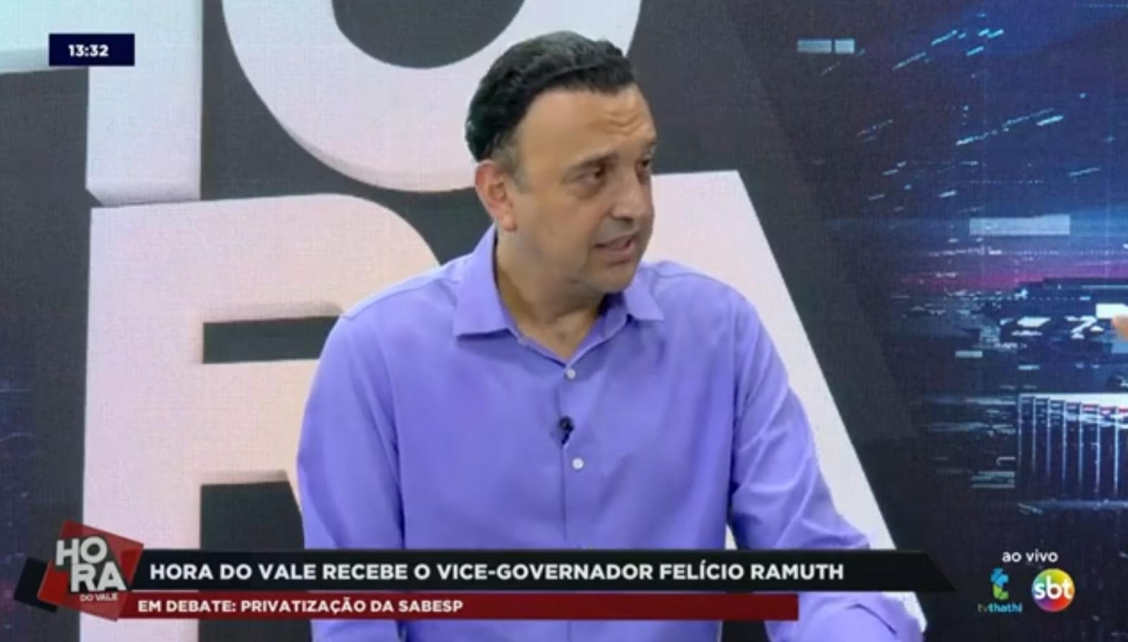Felicio Ramuth defende privatização da Sabesp em entrevista à TV Thathi SBT