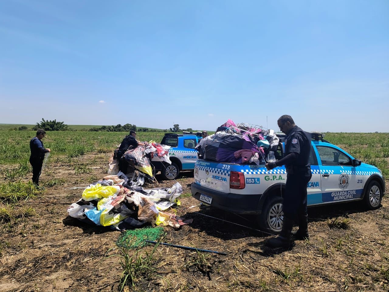 Guarda Municipal apreende balões de ar em Americana