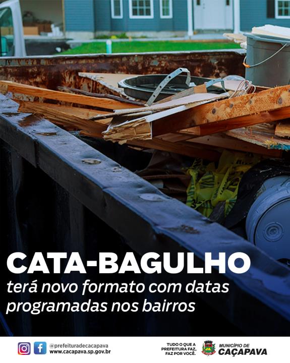 Confira o novo cronograma do Cata-bagulho em Caçapava